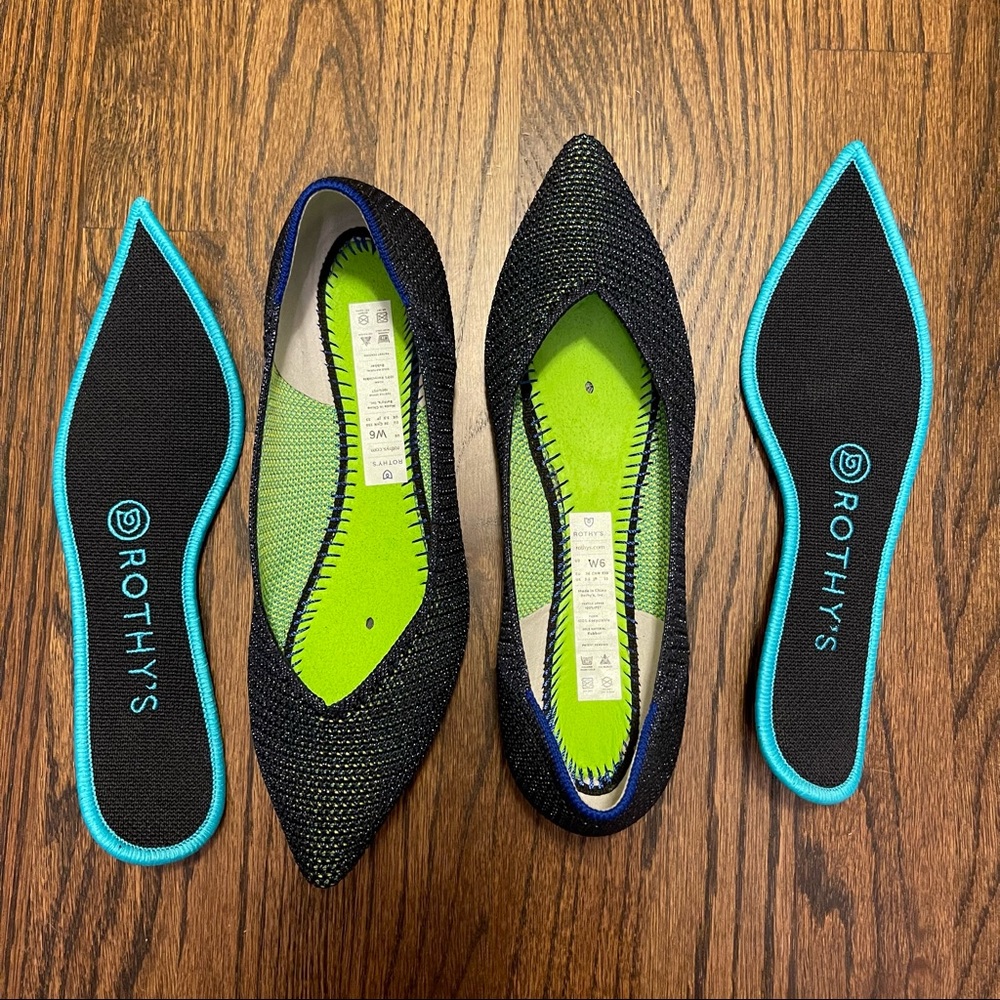 Rothy’s The Point Metallic Lattice Stitch Size 6